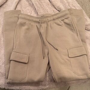 Men's Tan Cargo Jogger Pants